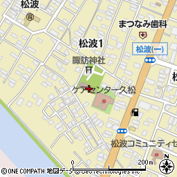 松波町内会松波会館周辺の地図