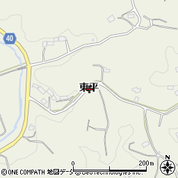 福島県田村郡三春町根本東平周辺の地図