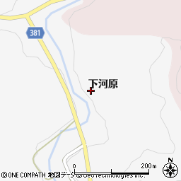 福島県田村市大越町早稲川下河原周辺の地図