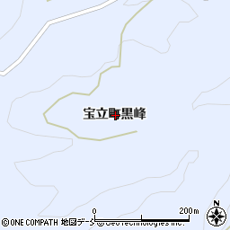 石川県珠洲市宝立町黒峰周辺の地図