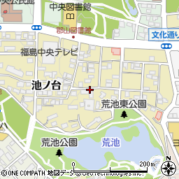 福島県郡山市池ノ台周辺の地図