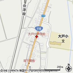大戸小学校前周辺の地図
