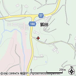 福島県三春町（田村郡）狐田（狐田）周辺の地図