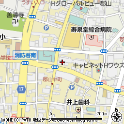 福島信販株式会社　駐車場センター周辺の地図