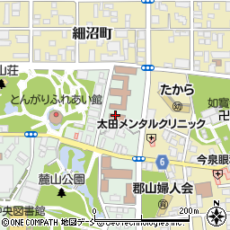 福島県　県中地方振興局県税部納税課周辺の地図