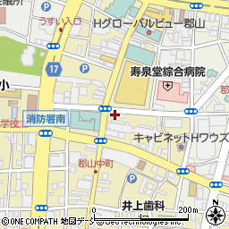 秋田銀行郡山支店 ＡＴＭ周辺の地図