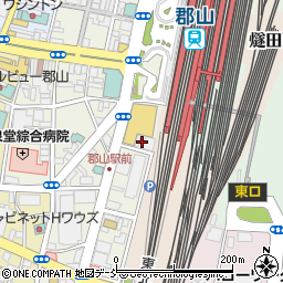 リパーク郡山駅前１丁目駐車場周辺の地図