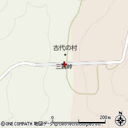 三森峠周辺の地図