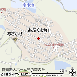 福島県郡山市あぶくま台周辺の地図
