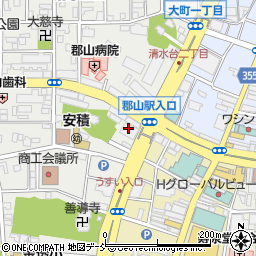 福島県　県中建設事務所周辺の地図