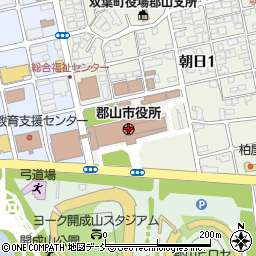 郡山市役所周辺の地図