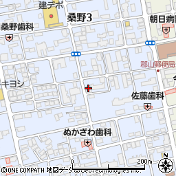 ホワイト急便福島桑野店周辺の地図
