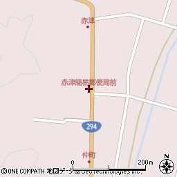 赤津簡易郵便局前周辺の地図