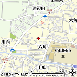 福島県郡山市大槻町六角周辺の地図