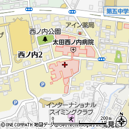 太田綜合病院　太田看護専門学校周辺の地図