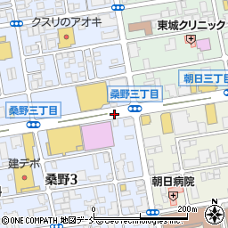 福島放送前周辺の地図