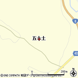 新潟県柏崎市五十土周辺の地図