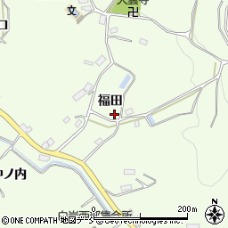 福島県郡山市白岩町福田周辺の地図