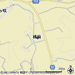 福島県田村市船引町芦沢桃前周辺の地図