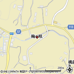 福島県田村市船引町芦沢梅ヶ咲周辺の地図