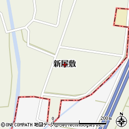 新潟県刈羽村（刈羽郡）新屋敷周辺の地図