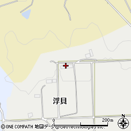 福島県田村郡三春町西方浮貝周辺の地図