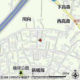 福島県郡山市片平町新蟻塚105-23周辺の地図