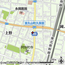 福島民報毎日新聞富久山専売所周辺の地図