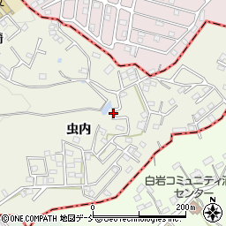 福島県三春町（田村郡）下舞木（虫内）周辺の地図