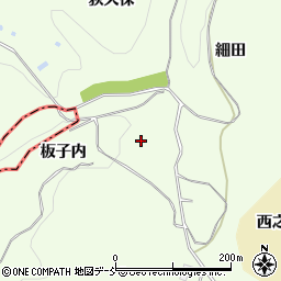 福島県田村郡三春町上舞木板子内周辺の地図