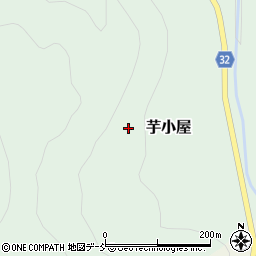 福島県柳津町（河沼郡）芋小屋周辺の地図