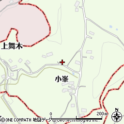 福島県田村郡三春町上舞木小峯周辺の地図