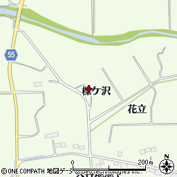 福島県郡山市片平町（櫟ケ沢）周辺の地図