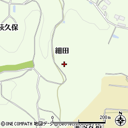 福島県田村郡三春町上舞木細田周辺の地図
