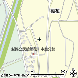 新潟県長岡市篠花周辺の地図