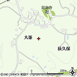 福島県田村郡三春町上舞木大峯周辺の地図