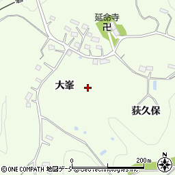 福島県三春町（田村郡）上舞木（大峯）周辺の地図