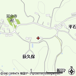 福島県田村郡三春町上舞木荻久保周辺の地図
