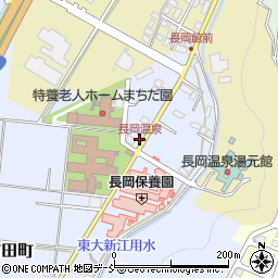 長岡温泉周辺の地図