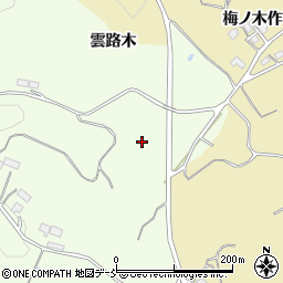 福島県田村郡三春町上舞木雲路木周辺の地図