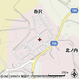 福島県田村郡三春町春沢周辺の地図