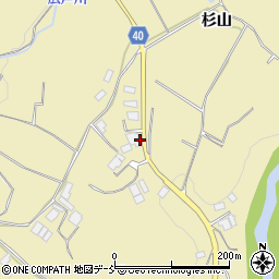 福島県田村郡三春町柴原杉山周辺の地図