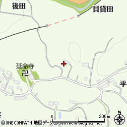 福島県三春町（田村郡）上舞木（貝貸田）周辺の地図