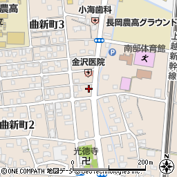 新潟県長岡市曲新町597周辺の地図