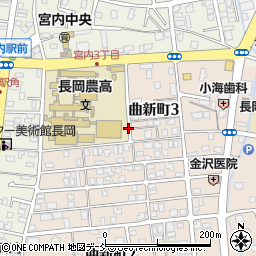 新潟県長岡市曲新町3丁目周辺の地図