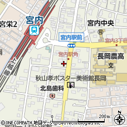 新潟県長岡市宮内周辺の地図