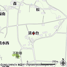 福島県郡山市片平町清水台周辺の地図