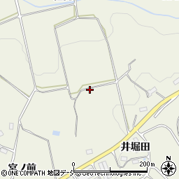 福島県田村郡三春町貝山井堀田周辺の地図