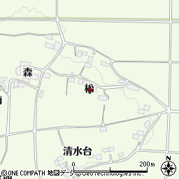 福島県郡山市片平町松周辺の地図