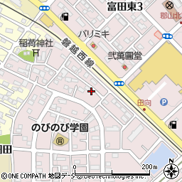 福島県郡山市富田東2丁目323周辺の地図